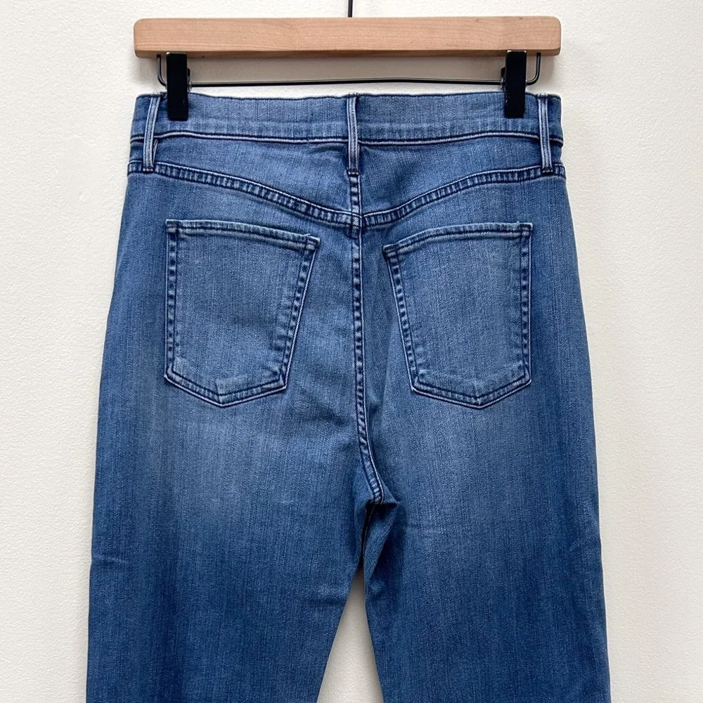 3x1 NY Adeline High Rise Wide Split Flare Jeans in Leia Medium Wash Blue Size 28